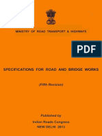 Specifications For Roads and Bridge Works (Fifth Revision)