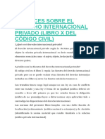 ALCANCES SOBRE EL DERECHO INTERNACIONAL PRIVADO (LIBRO X DEL CÓDIGO CIVIL)