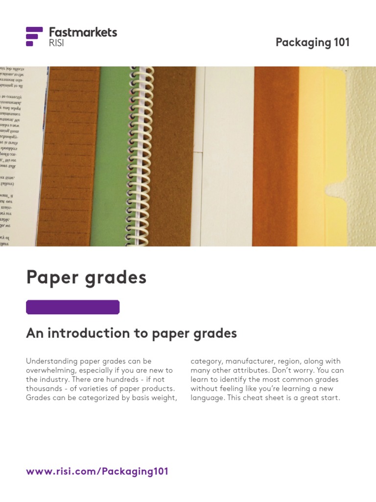 RISI Paper Grades Overview Pulp (Paper) Paperboard