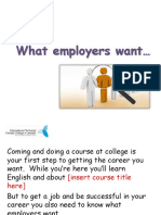 What Employers Want Presentation