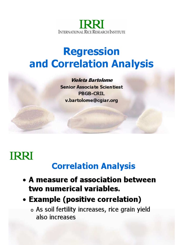 Correlation and Regression Analysis Guide | PDF | Correlation And ...