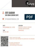 Ticket Futura 2019 - Siti Saadah