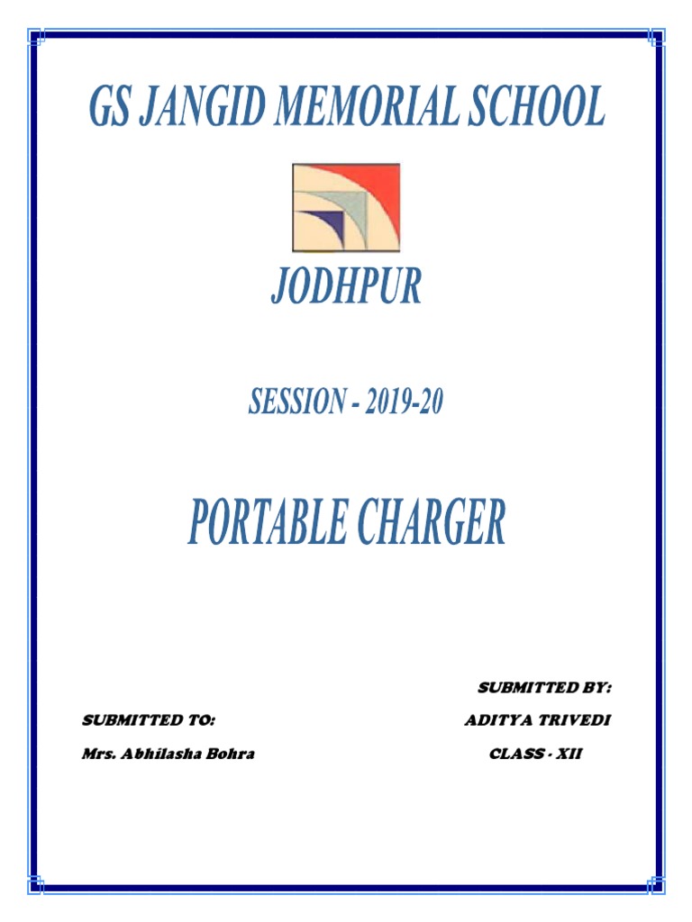 Front Page of Class 12 Projects | PDF
