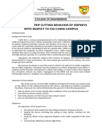 Analysis of Trip Cutting Behavior of Jeepneys With Respect To Csu