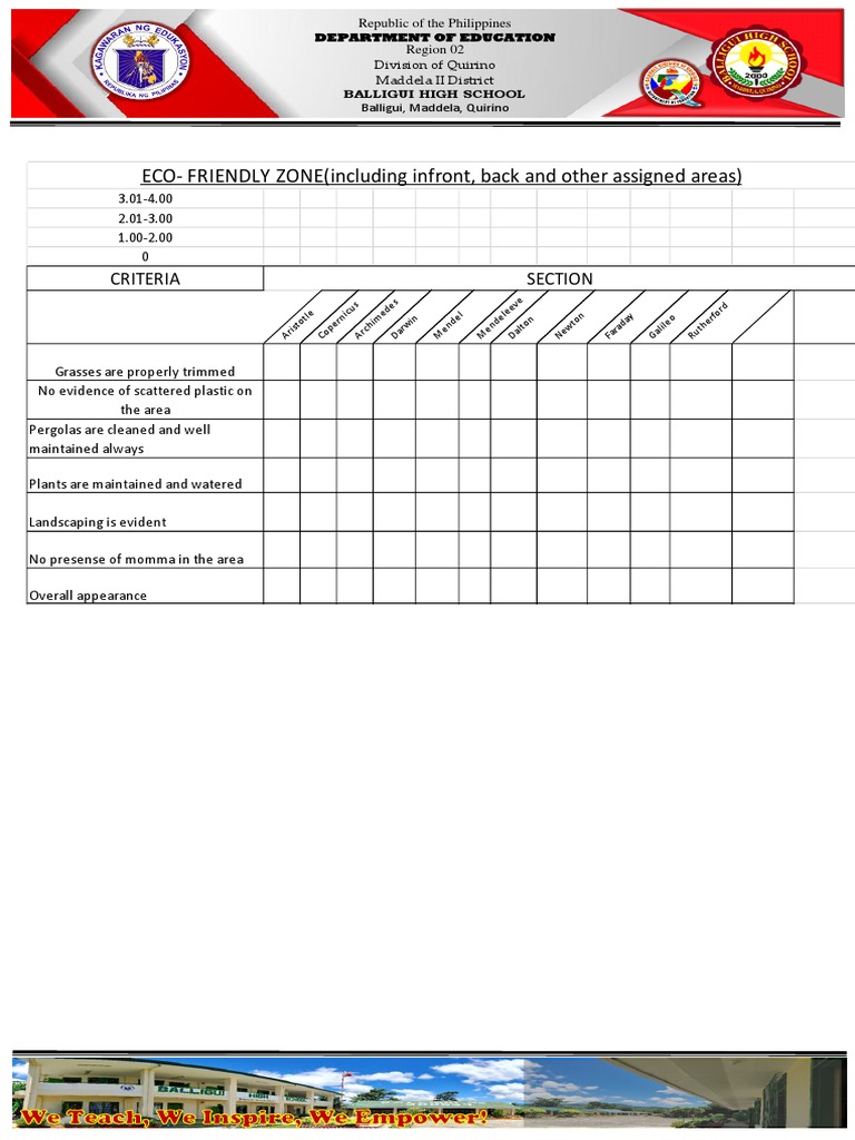 Criteria For Judging Classroom PDF Educational Environment Classroom