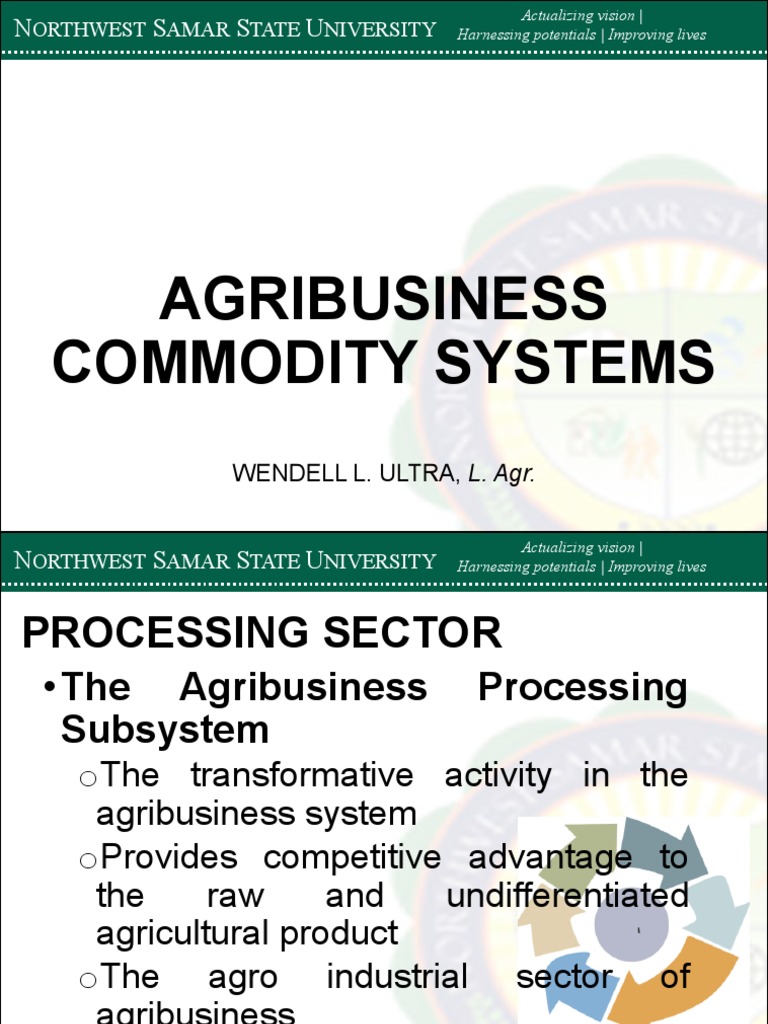 Agribusiness Commodity Systems PDF Packaging And Labeling Food