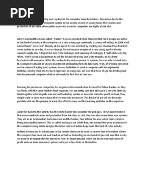Reaction Paper About Hacker Movie Security Hacker Cybercrime