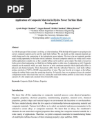 Composite Material in Hydro Power Turbine Blade Development