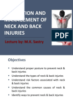 Prevention and Management of Neck and Back Injuries