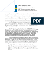 Position Paper UNDP Sweden