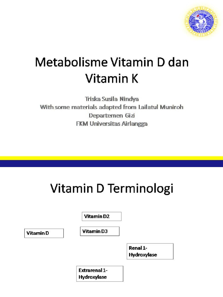 Metabolisme Vitamin D Dan Vitamin K PDF