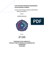 MAKALAH BIOLOGI TENTANG PROGRAM REKOMBINAN (Manfaat Pembuatan Insulin Dengan Rekayasa DNA Dalam Bidang Kesehatan)