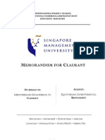Vis Moot Claimant Memorial Singapore Management University
