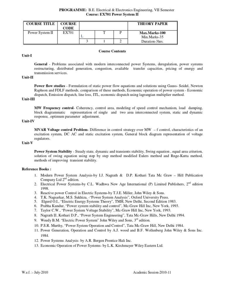 Ex 7 Sem Syllabus | PDF