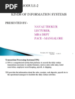 Module-2 Kinds of Information Systems: Presented by
