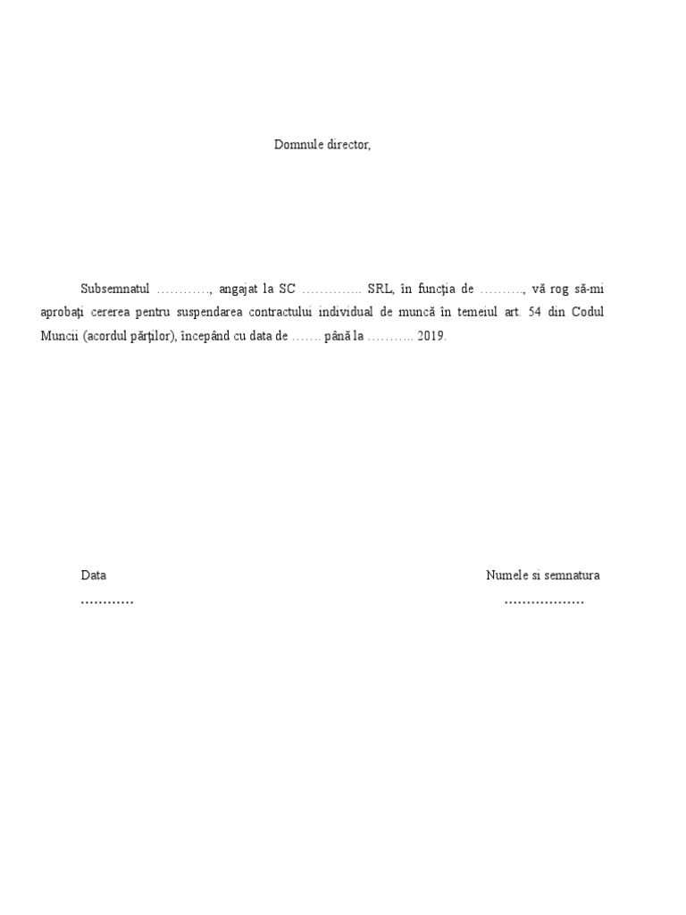 Cerere Suspendare Cim Cu Acordul Partilor Doc