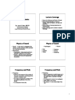 AUDIOLOGY BASICS (Pathways & Physics of Sound Ear Anatomy & Physilogy Types of Hearing Loss)