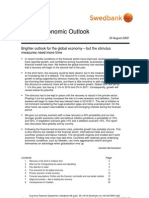 Global Economic Outlook 20 August 2009