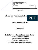 Empuje Informe de Laboratorio Numero 3 Univalle