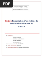 Projet D'implantation D'un Systéme de Santé Et Sécurité À EST