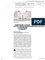 2016.construir La Nada - Tierra Adentro PDF