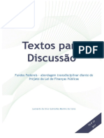 Fundos Federais - abordagem transdisciplinar e impactos no RP