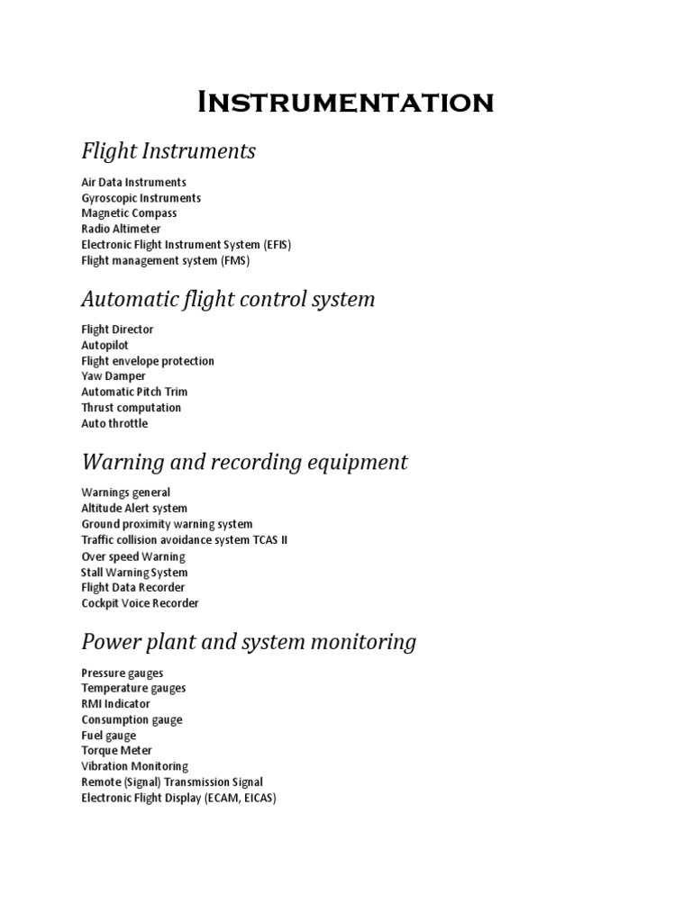 Flight Instrumentation Overview | PDF | Airspeed | Measuring Instrument
