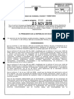 Decreto 2113 Del 25 de Noviembre de 2019