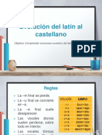 Evolución Latín a Castellano