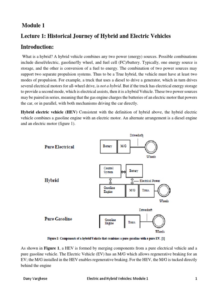 History of Hybrid and Electric Vehicles | PDF | Hybrid Electric Vehicle ...