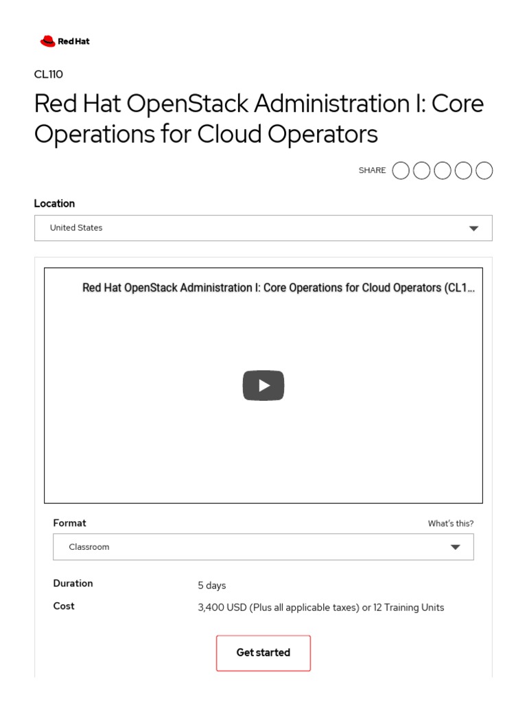 Red Hat OpenStack Administration I - Core Operations For Cloud ...