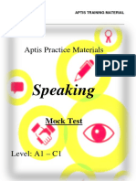 APTIS TRAINING MATERIAL - MOCK SPEAKING TEST