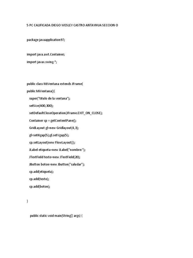 Java GUI and Matrix Operations Code | PDF | Computers