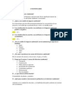 Cuestionario Energia y Medio Ambiente