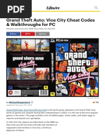 GTA VICE CITY CHEATS IN PDF FREE DOWNLOAD ~ techtips000