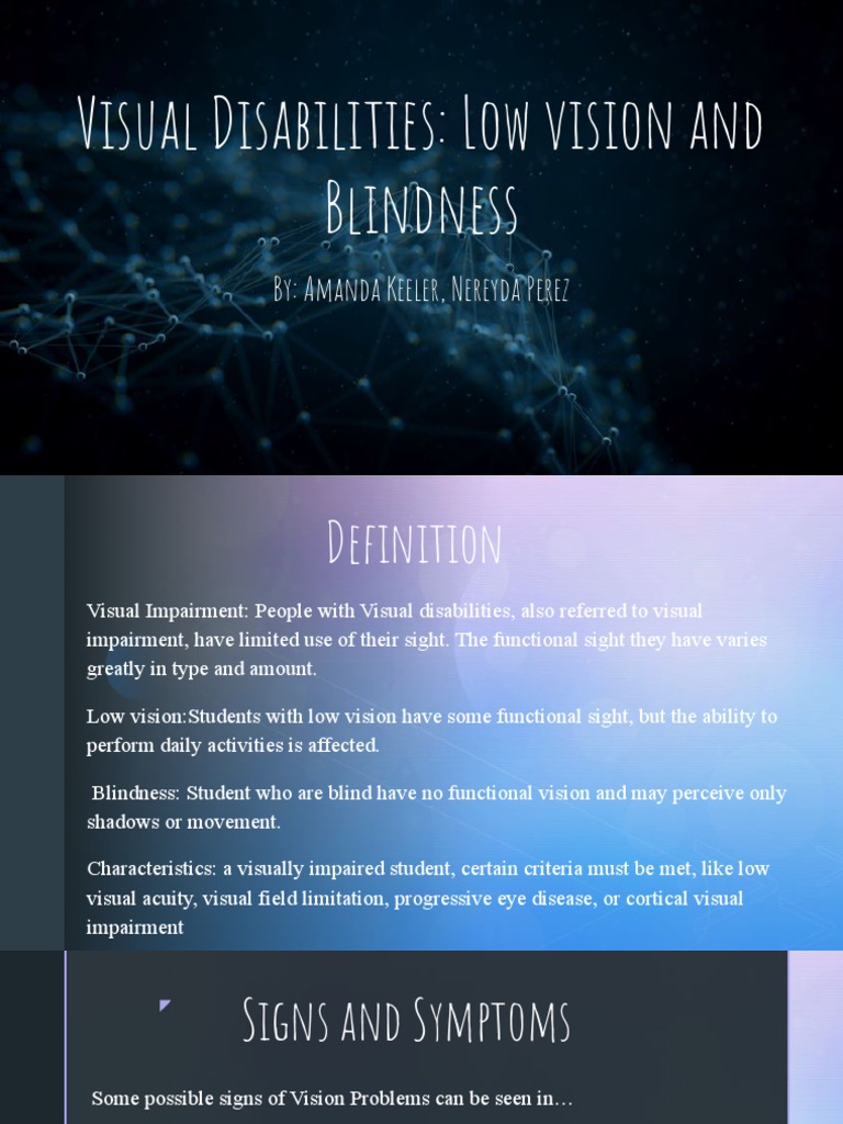 Understanding Visual Impairment Types | PDF | Visual Impairment ...