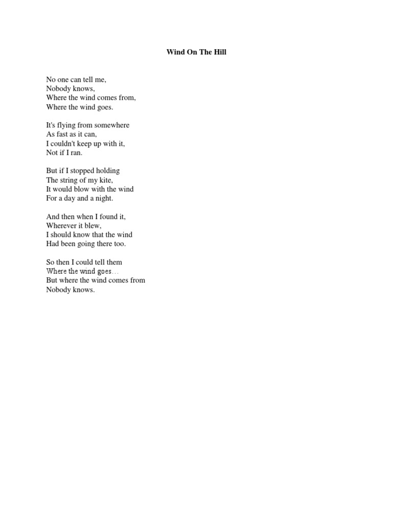 Wind On The Hill | PDF