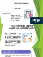 Prescripciones Medicas Contenido, Interpretación