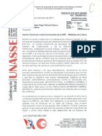 Of. 072-2019-UNASSE Al Ministro Petrozzi