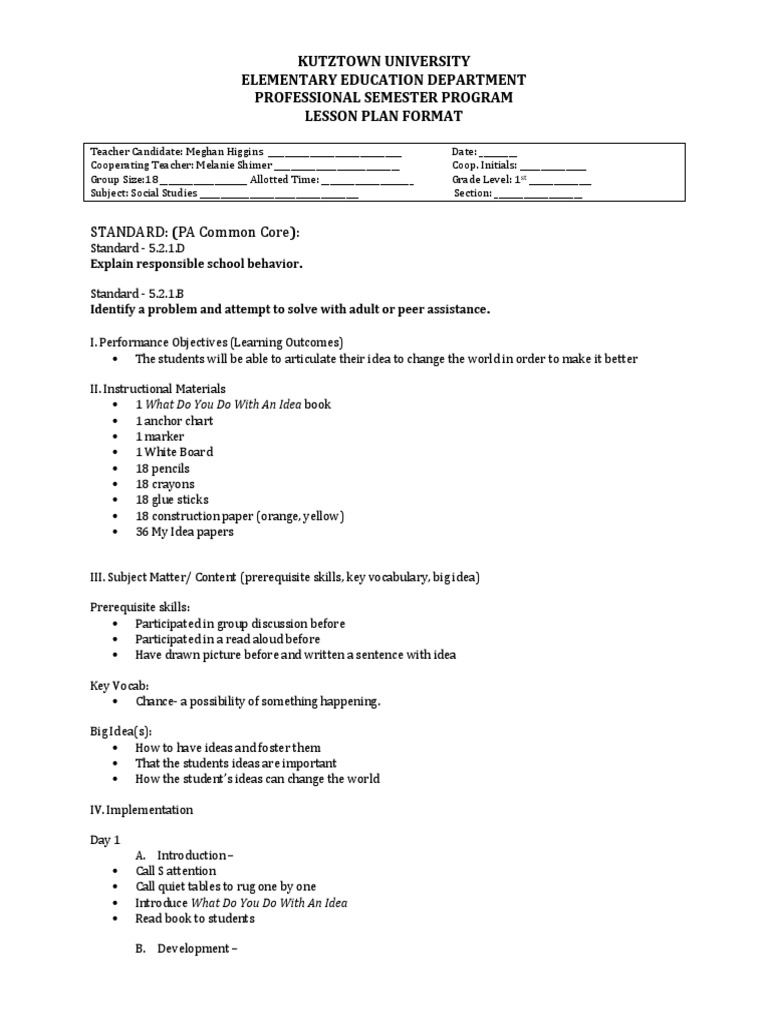 Lesson Plan Shime Sep 12 and 13 2019 Ss | PDF | Lesson Plan | Applied ...