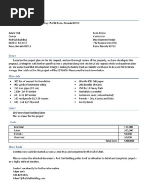 Construction Proposal Template 07
