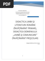 PLR4427-Didactica Limbii Si Literaturii Romane