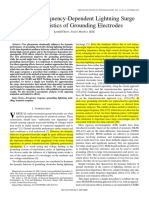 Frequency Dependence of Grounding Impedance