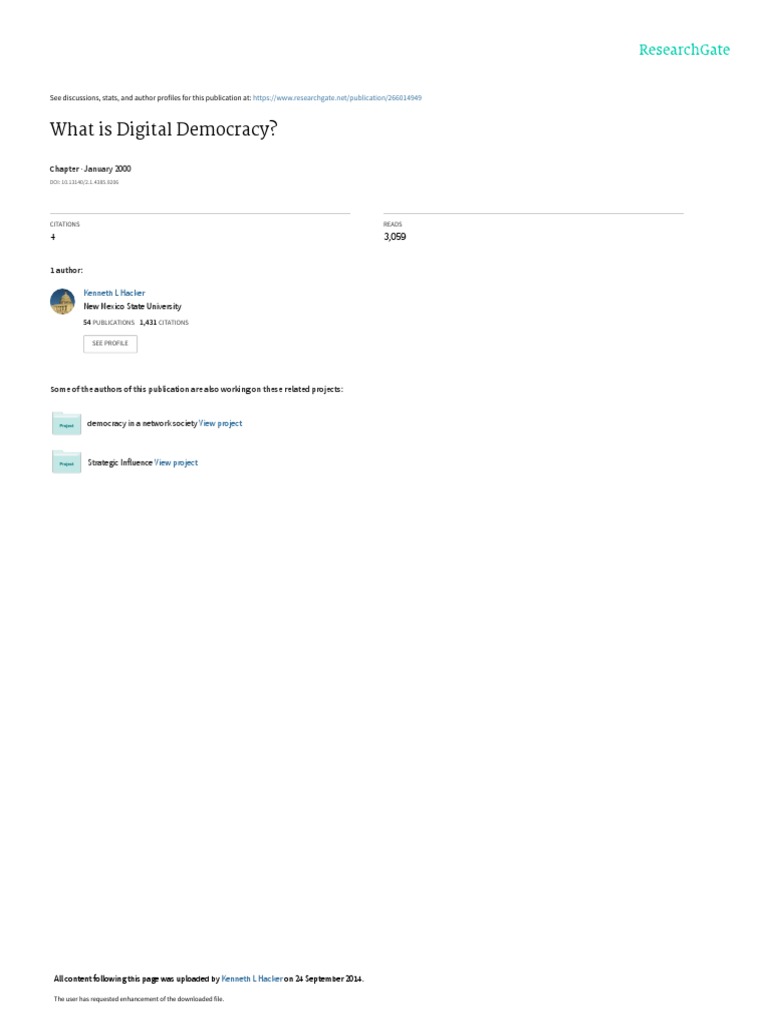 What Is Digital Democracy Pdf