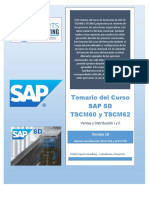 Temario Del Curso de SAP SD TSCM60 y TSCM62