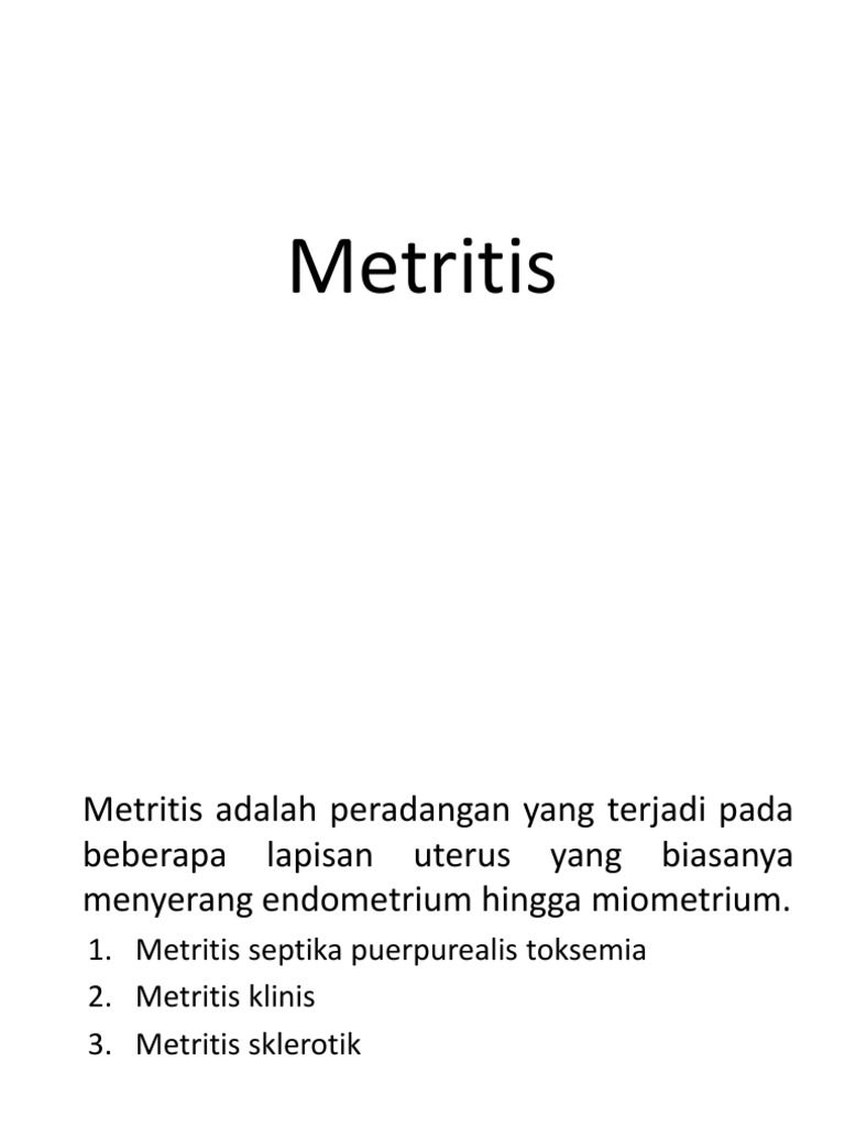 Metritis pada Sapi: Penyebab dan Gejala | PDF | Sains & Matematika
