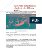 Caso Odebrecht: Poder Judicial Declara Fundada Apelación de Ocho Árbitros y Saldrán de Prisión