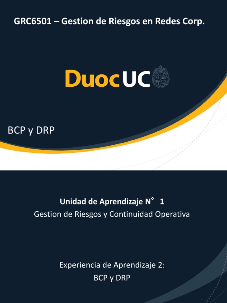 BCP y DRP: Gestión de Riesgos TI | PDF | Archivo de computadora | Auditoría