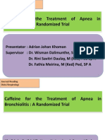 Caffeine For The Treatment of Apnea in Bronchiolitis