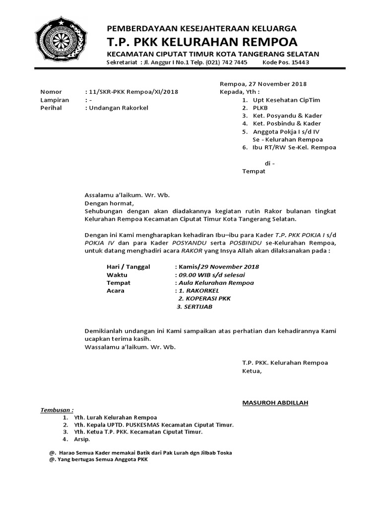 Undangan PKK | PDF